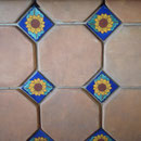 PISO OCTAGONAL CON AZULEJO GIRASOL