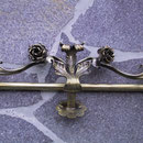Vst 011 Vorhangstangenmittelstück Rosen Bronze geschmiedet