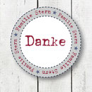 Personalisierter Namensaufkleber 5.1 "DANKE"