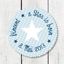 Personalisierter Namensaufkleber 6 "BABY BLAU"