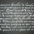 CURSIVE GOTHIQUE à la plume, gouache sur papier, A5