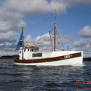 Fischkutter auf dem Weg zur Ostsee