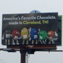 Reklame-Tafel in Cleveland