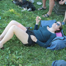 Nicole am Landeplatz