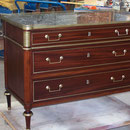 Restauration commode en acajou
