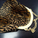Vintage celluloid frame and chain. Fabric has been professionally renewed - a leopardskin velvet. 25cm x 27 cm Price: € 128