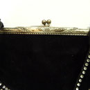 Vintage silver-plated frame with professionally renewed fabric. Black velvet with rhinestone application. 24cm x 29 cm Price: €220