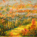 Anne Marie HOUET-BAZIN  "brumes"  techniques mixtes   40  x 60 