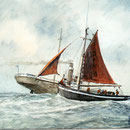 Jean Pierre Balas   "Pilote du havre",  aquarelle  40 x 50