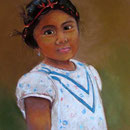 Anne BOUR  "Petite mexicaine" pastel sec  40 x 50
