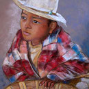 Anne BOUR   "Petit mexicain"    pastel sec    40 x 50)