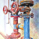 AVIE                           "Fermeture Définitive"            aquarelle     37x 27