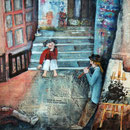 Anne Marie Audren   "Fragment de la Cité aux Artistes" acrylique 120cmx80cm