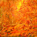 Anne Marie HOUET-BAZIN  "sous-bois" (extrait)  techniques mixtes  60  x 80 