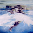 Clotide Cerisier          "Effet d'eau"  huile/toile    100x100