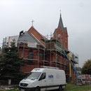 Eindeckungsarbeiten am Chor (© Foto: Wieck & Partner)