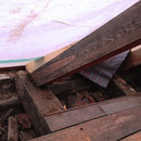 Sparren mit neuem Aufschiebling Passstück in Fachwerk (© Foto: Wieck & Partner)