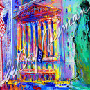 New York Stock Exchange 26.5x30 $4400 serigraph