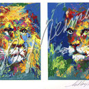 Lion and Lioness 11x18.5 $3360 serigraph