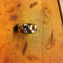 Rose`gold massiv Damenring mit Brill., Saphir und Rubin 