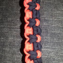 Armband Paracord orange schwarz
