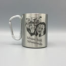 Edelstahlbecher / Thermobecher mit Gravur 'Schasse Deifl'