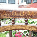  Chaise ancienne avec inscription  no. 263  VENDU