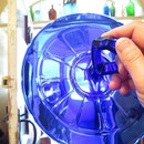  Assiette à dessert bleue cobalt  no. 217