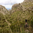 Laura and me climbing along steep slopes. © Sjoerd van Bemmel