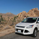 Our rental car in its natural habitat.
