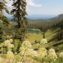 Hiking up the mountain pass