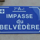 Direction impasse du Belvédère