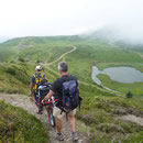 Au-dessus du col et du lac de Soum
