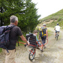 Sur la piste en sortie de forêt... de dos !