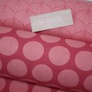 Baumwolle AU Maison - OBEN: Design: Alli - Farbe: raspberry / peachy pink  UNTEN: Design: Super Dots - Farbe:  raspberry / peachy pink 