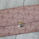 COATED besch. Baumwolle Alli powder rose / ginger red mit Geldbörsen-Verschluss