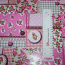 Wachstuch - Patchwork pink / rosa 