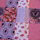 besch. BW (PVC matt)- Patchwork lila / rosa
