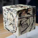 2. Wachs-Kollage auf Holzwürfel   8x8x8 cm    Oktober 2019