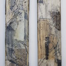 Wachs, Kollage, Pigmente in Öl, auf Holz, 40x8x2 cm, Mai 2022