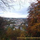 Greiz, Gasparinentempel; Blick zur Stadt