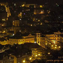 Gasparinentempel, Aussicht auf das nächtliche Greiz