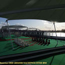 Oberdeck der MS "Amadeus Classic", im Hintergrund die Brücke in Nijmegen