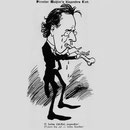 Caricatura de Mahler dirigiendo su Das Klagende Lied.