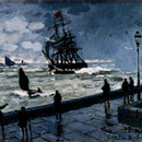 The Jetty At Le Havre Bad Weather.