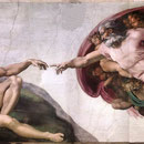 Miguel Ángel: La creación de Adán (Bóveda de la Capilla Sixtina).