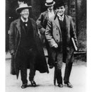 MAhler en Praha con el director de orquesta Bruno Walter, 1908.
