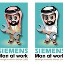 Maskottchen für SIEMENS-Firmenmitarbeiter in Dubai (VAE)