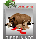 Entwurf für ein Signet >Tiere in Not<