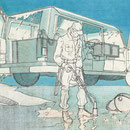 Prospektillustration in Kreide- und Markertechnik
